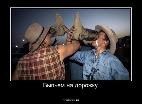 Выпьем на дорожку.