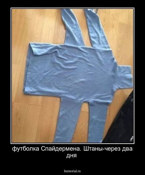 футболка Спайдермена. Штаны-через два дня