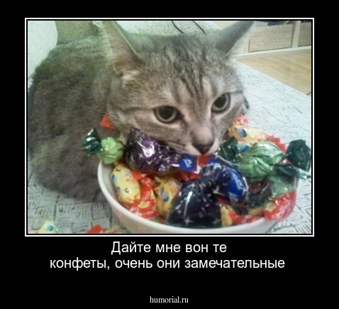 Дайте мне вон те конфеты, очень они замечательные