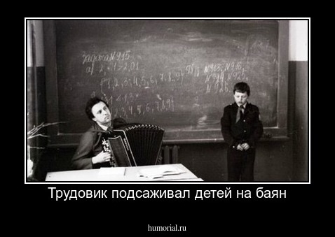 Трудовик подсаживал детей на баян