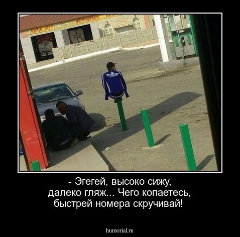 - Эгегей, высоко сижу, далеко гляж...    Чего копаетесь, быстрей номера скручивай!