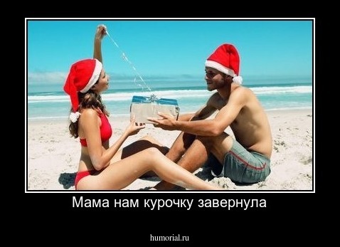 Мама нам курочку завернула