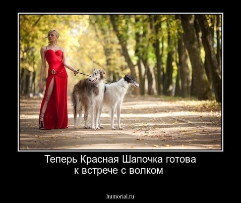 Теперь Красная Шапочка готова к встрече с волком