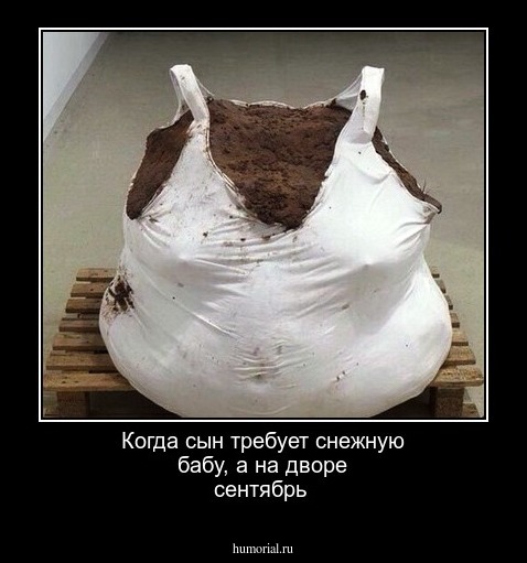 Когда сын требует снежную бабу, а на дворе сентябрь

