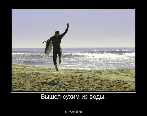Вышел сухим из воды.