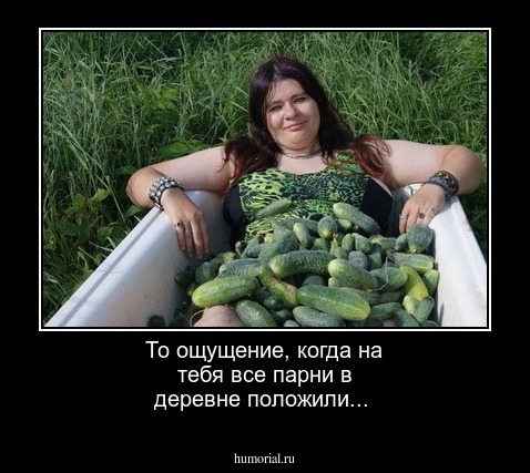 То ощущение, когда на тебя все парни в деревне положили...