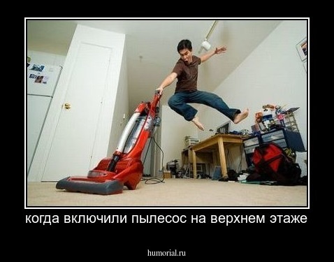 когда включили пылесос на верхнем этаже
