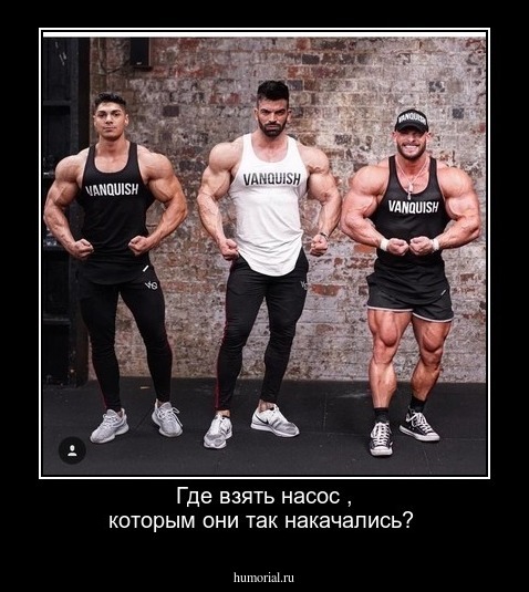 Где взять насос , которым они так накачались?