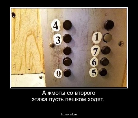 А жмоты со второго этажа пусть пешком ходят.