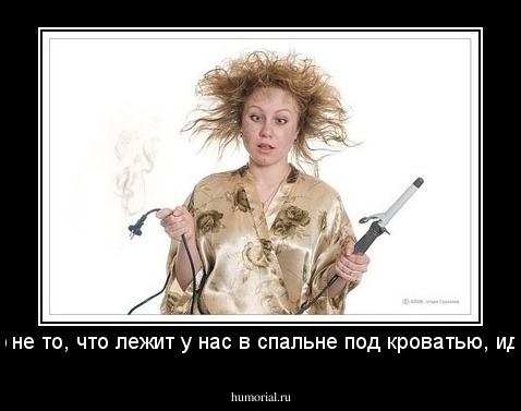  Это не то, что лежит у нас в спальне под кроватью, идиот!