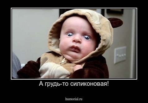 А грудь-то силиконовая!