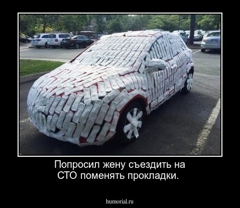 Попросил жену съездить на СТО поменять прокладки.