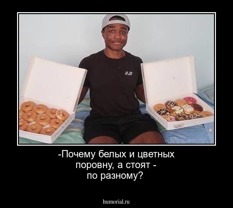-Почему белых и цветных поровну, а стоят - по разному?