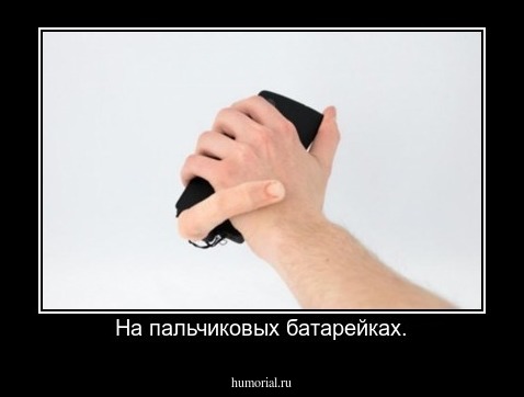 На пальчиковых батарейках.
