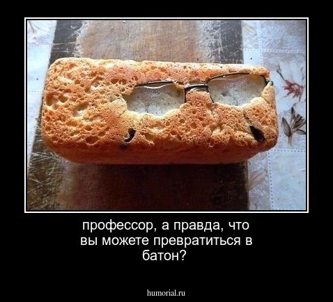 профессор, а правда, что вы можете превратиться в батон?