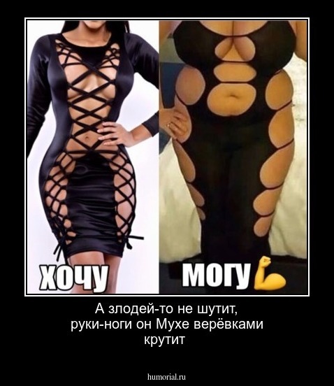 А злодей-то не шутит, руки-ноги он Мухе верёвками крутит