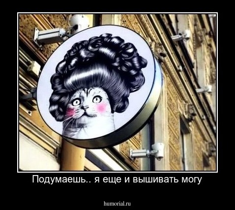 Подумаешь.. я еще и вышивать могу