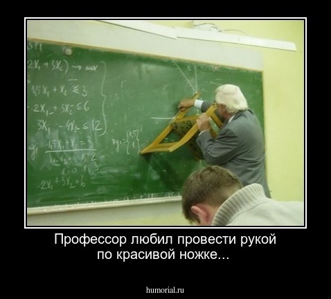 Профессор любил провести рукой по красивой ножке...