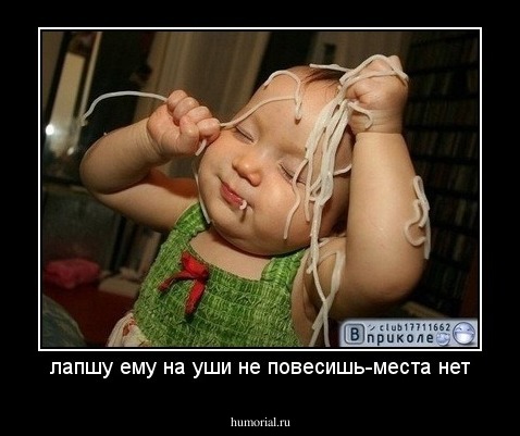 лапшу ему на уши не повесишь-места нет