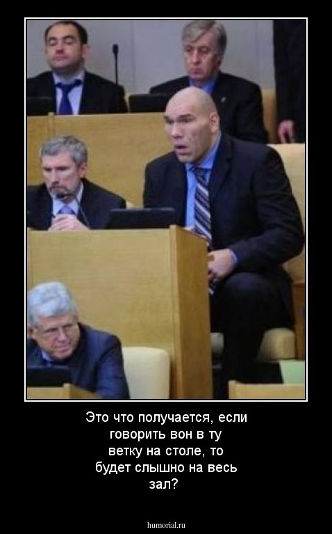 Это что получается, если говорить вон в ту ветку на столе, то будет слышно на весь зал?