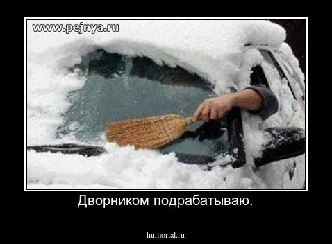 Дворником подрабатываю.