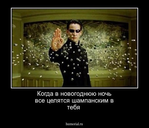 Когда в новогоднюю ночь все целятся шампанским в тебя