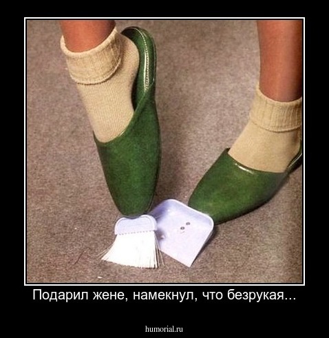 Подарил жене, намекнул, что безрукая...