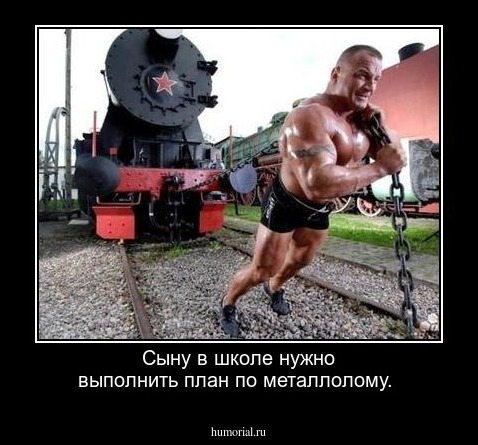 Сыну в школе нужно выполнить план по металлолому.