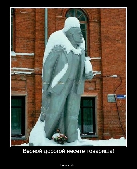 Верной дорогой несёте товарища!