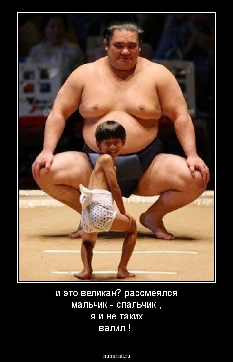 и это великан? рассмеялся мальчик - спальчик , я и не таких валил ! 
