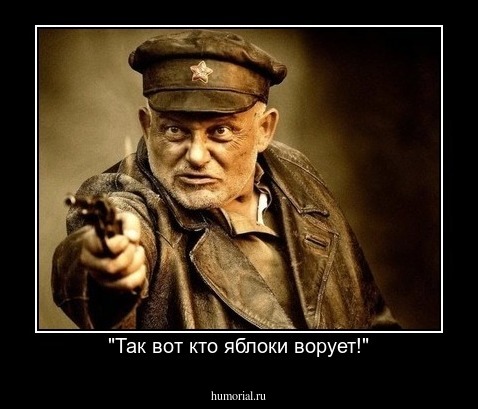 "Так вот кто яблоки ворует!"