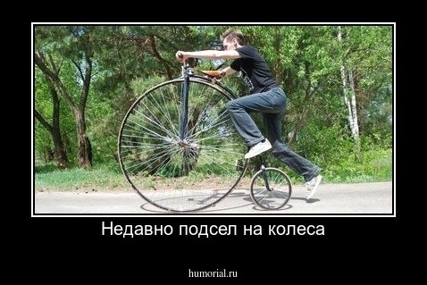 Недавно подсел на колеса