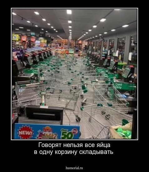 Говорят нельзя все яйца в одну корзину складывать