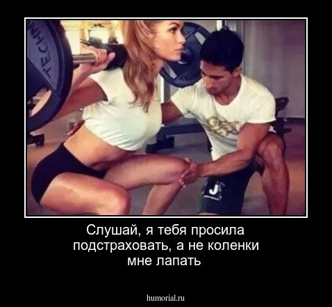 Слушай, я тебя просила подстраховать, а не коленки мне лапать