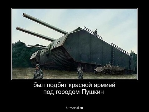 был  подбит красной   армией под городом  Пушкин