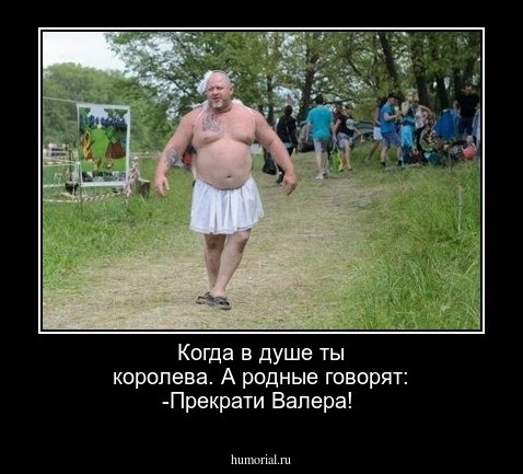 Когда в душе ты королева. А родные говорят:  -Прекрати Валера!