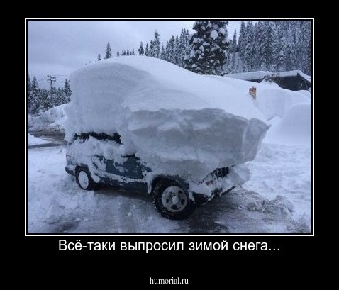 Всё-таки выпросил зимой снега...