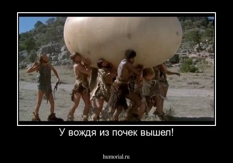 У вождя из почек вышел!