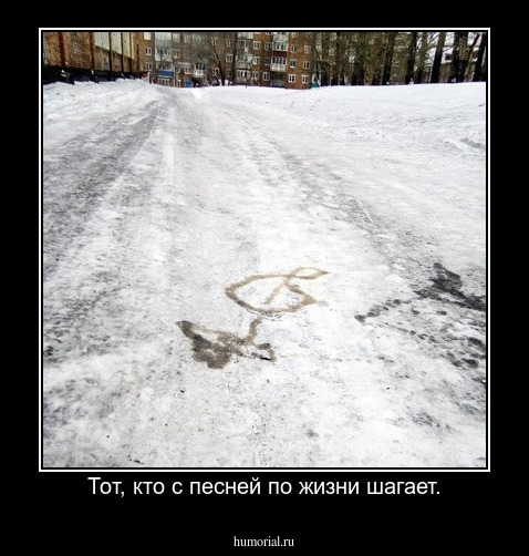 Тот, кто с песней по жизни шагает.
