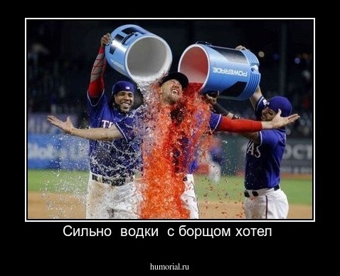 Сильно  водки  с борщом хотел 