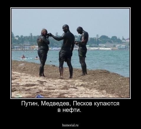 Путин, Медведев, Песков купаются в нефти.