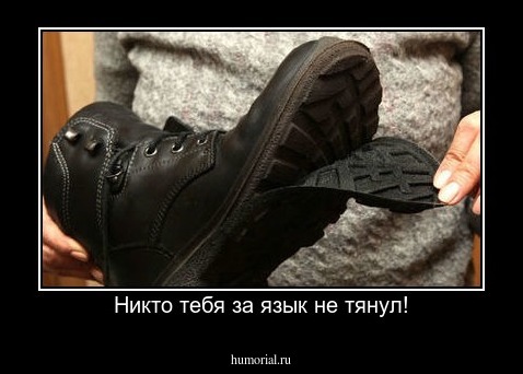Никто тебя за язык не тянул!