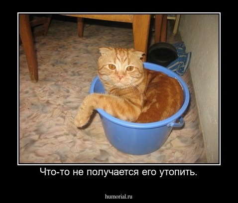 Что-то не получается его утопить.