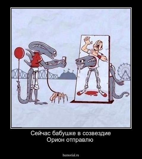 Сейчас бабушке в созвездие Орион отправлю