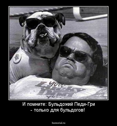 И помните: Бульдожий Педи-Гри - только для бульдогов!