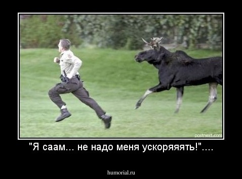 "Я саам... не надо меня ускоряяять!"....