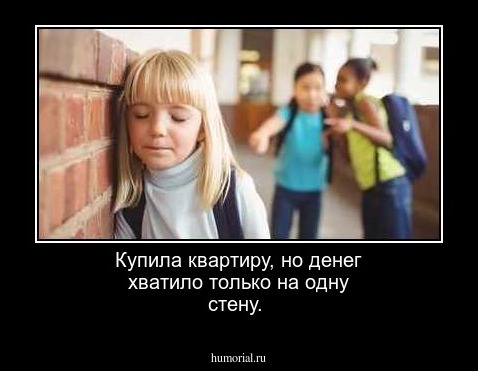 Купила квартиру, но денег хватило только на одну стену.