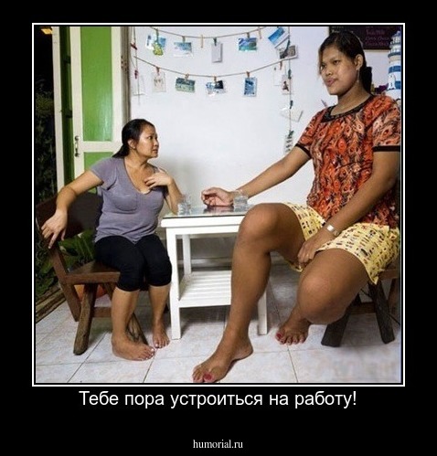 Тебе пора устроиться на работу!