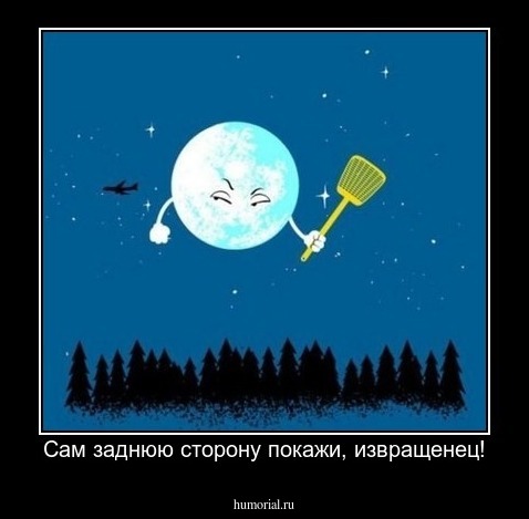 Сам заднюю сторону покажи, извращенец!