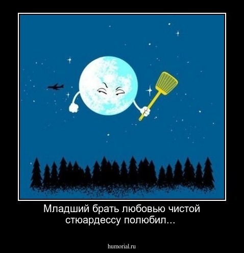 Младший брать любовью чистой стюардессу полюбил...